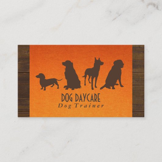 Canine Pack | Dog Training (hout en stof) Visitekaartje (Voorkant)