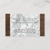 Canine Pack | Hond Training Hout Marmer Visitekaartje (Achterkant)