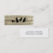 Canine Pack | Honden training rustieke textuur Mini Visitekaartje (Voorkant / Achterkant)