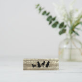 Canine Pack | Honden training rustieke textuur Mini Visitekaartje (Staand voorkant)