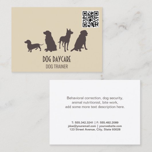 Canine Pack | hondentraining | QR-code Visitekaartje (Voorkant / Achterkant)