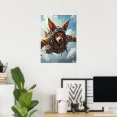 Canine Paratrooper: Insert, Secure, Wag Poster (Thuiskantoor)