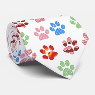 Canine Paw Print Mannen Stropdas