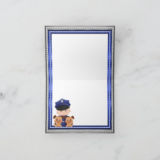 Canine Police Baby shower Bedankkaart (Binnen)