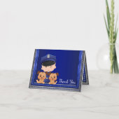 Canine Police Baby shower Bedankkaart (Voorkant)