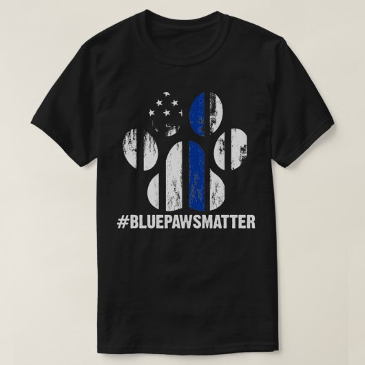 Canine Police Dog Thin Blue Line K9 T-shirt (Design voorkant)