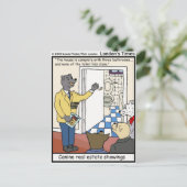 Canine Real Estate Sales Funny Gifts & T - shirts Briefkaart (Staand voorkant)