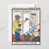 Canine Real Estate Sales Funny Gifts & T - shirts Briefkaart (Voorkant / Achterkant)
