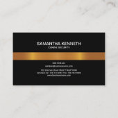 Canine Security Faux Gold Logo Security Consultant Visitekaartje (Achterkant)