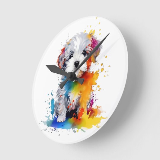  Canine Splash, dulce perrito Ronde Klok (Hoek)