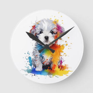  Canine Splash, dulce perrito Ronde Klok
