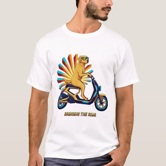 Canine Swagger brengt het T-shirt van Roar Dog (Voorkant)
