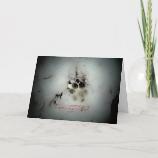 Canine Sympathy Condolance Card Kaart (Voorkant)