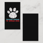 Canine Training Dog Trainer Puppy Dog Speaker Visitekaartje (Voorkant / Achterkant)