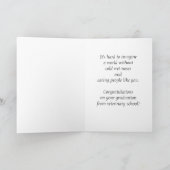 Canine Vet Afstuderen Gefeliciteerd Afstuderen Kaart (Binnen)