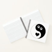 Canine Yin Yang Heart en Dog Paws Notitieboek (Binnen)