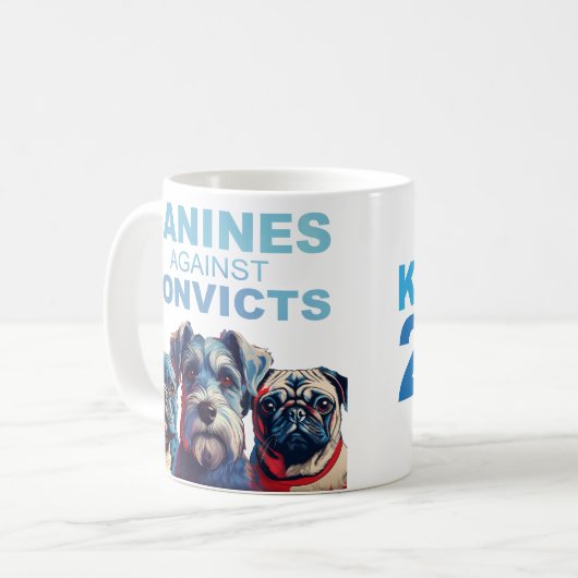 Canines tegen veroordeelden Mok (het origineel) (Voorkant links)