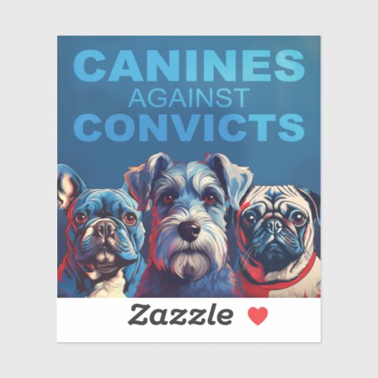 Canines tegen veroordeelden sticker (Vel)