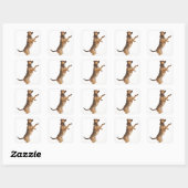 Canis familiaris 2 vierkante sticker (Vel)