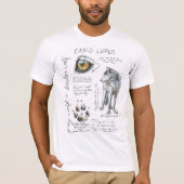 Canis Lupus Wolf Illustration T-Shirt (Voorkant)