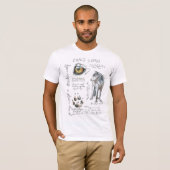 Canis Lupus Wolf Illustration T-Shirt (Voorkant volledig)