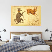 Canis Major Astronomical Star Chart Afbeelding Canvas Afdruk (Insitu (Slaapkamer))