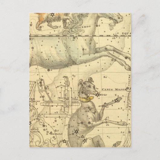 Canis Major, Canis Minor, Monoceros, Argo Navis Briefkaart (Voorkant)
