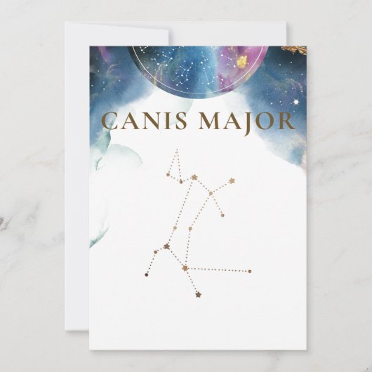 Canis Major Constellation, Celestial Table Number (Voorkant)