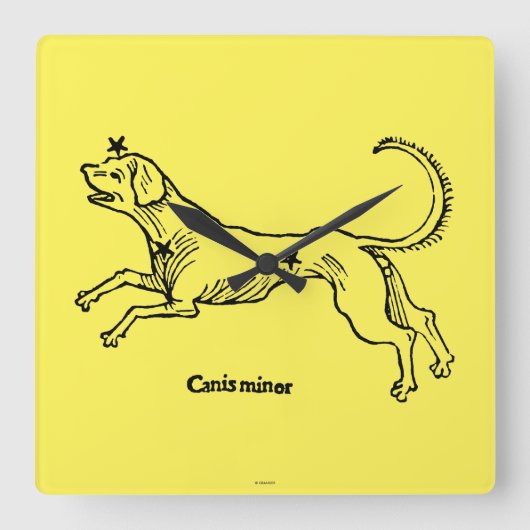 Canis Minor, 1482 Vierkante Klok (Voorkant)