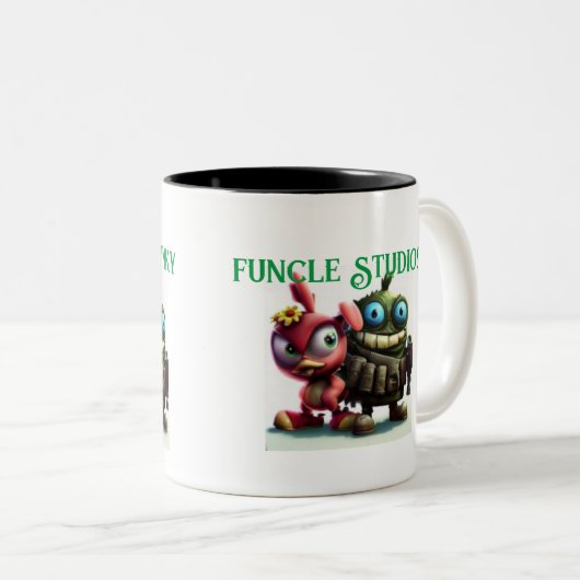 Canker & Dinky Classic Two-Tone Coffee Mok (Voorkant rechts)