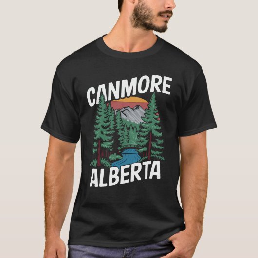 Canmore Alberta, bergstad. T-shirt (Voorkant)