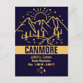 Canmore, Alberta Canada Minimalist Mountain Briefkaart (Voorkant)