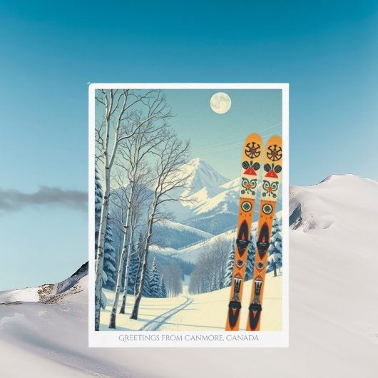 Canmore Alberta Canada skioord Postkaart