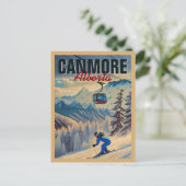 Canmore Alberta Mountains Canada jaren 1950 Briefkaart (Staand voorkant)