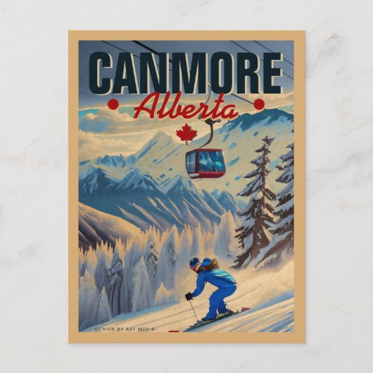 Canmore Alberta Mountains Canada jaren 1950 Briefkaart (Voorkant)