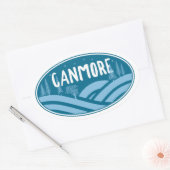 Canmore Alberta Outdoors Ovale Sticker (Envelop)