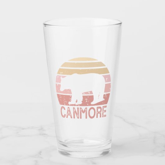 Canmore Alberta Retro Beer Glas (Voorkant)