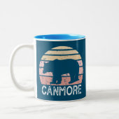 Canmore Alberta Retro Beer Tweekleurige Koffiemok (Links)