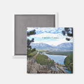 Canmore, Canada picturesque photo Magneet (Voorkant / Achterkant)