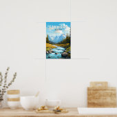 Canmore Canada Reizen Kunst Vintage Poster (Keuken)