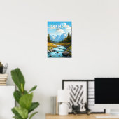 Canmore Canada Reizen Kunst Vintage Poster (Thuiskantoor)