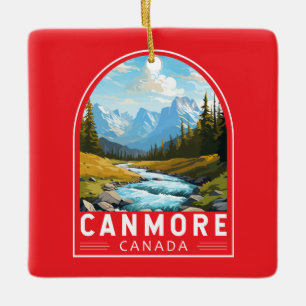 Canmore Canada Travel Art Vintage Keramisch Ornament