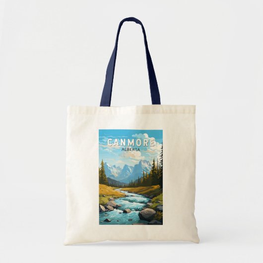 Canmore Canada Travel Art Vintage Tote Bag (Voorkant)