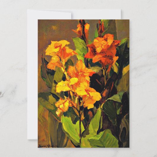 Canna-lelies, bloemenschilderij van Franz Bischoff Kaart (Voorkant)