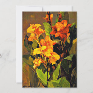 Canna-lelies, bloemenschilderij van Franz Bischoff Kaart