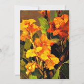 Canna Lilies, bloemschilderij van Franz Bischoff, Kaart (Achterkant)