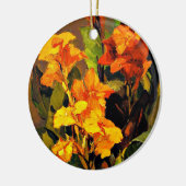 Canna Lilies, bloemschilderij van Franz Bischoff, Keramisch Ornament (Links)