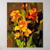 Canna Lilies, bloemschilderij van Franz Bischoff, Poster (Voorkant)