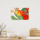 Canna Lily, Garden Flower, Konan,  Natuur Poster (Keuken)