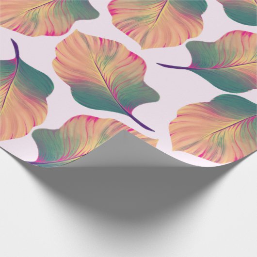 Canna Tropicanna Leaves in Pastel Cadeaupapier (Hoek)